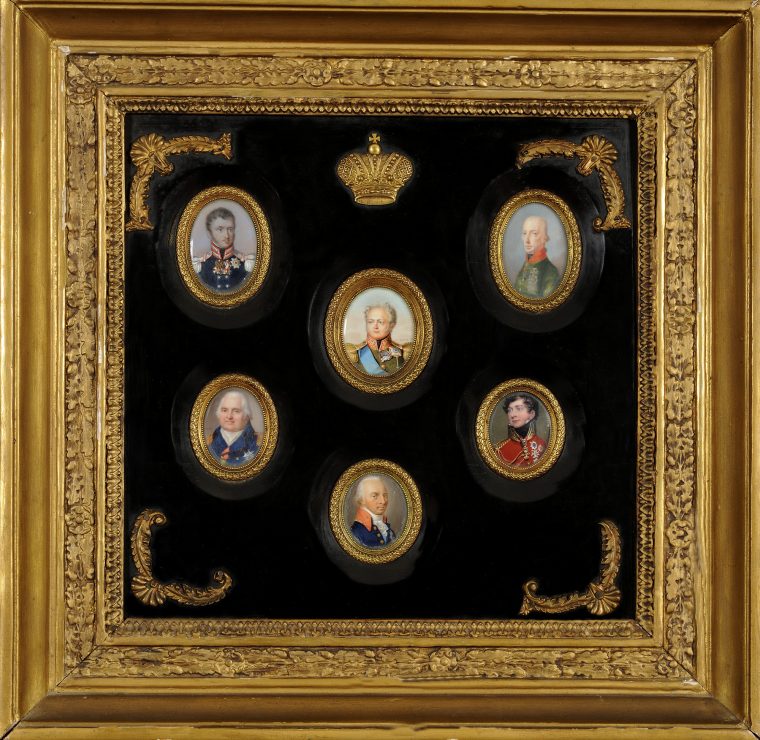 Picture with the portraits of the leaders at the Congress of Vienna